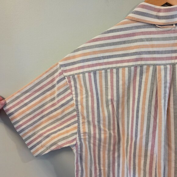 Mens Vintage Haggar Casuals Short Sleeve Button Down Shirt - Picture 8 of 9